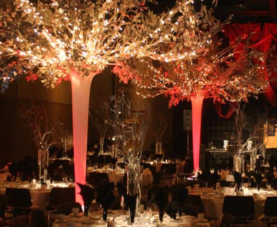 Fabulous inventory of unique decorative metal trees for a rental business that will enable your clients to impress their guests.